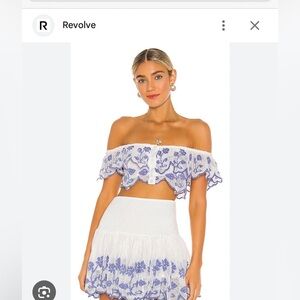L'Arbonne Mini Skirt in White
With Lavender Flowers